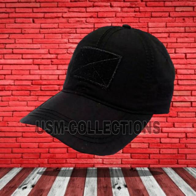 Topi Velcro Hitam Tactical Outdoor