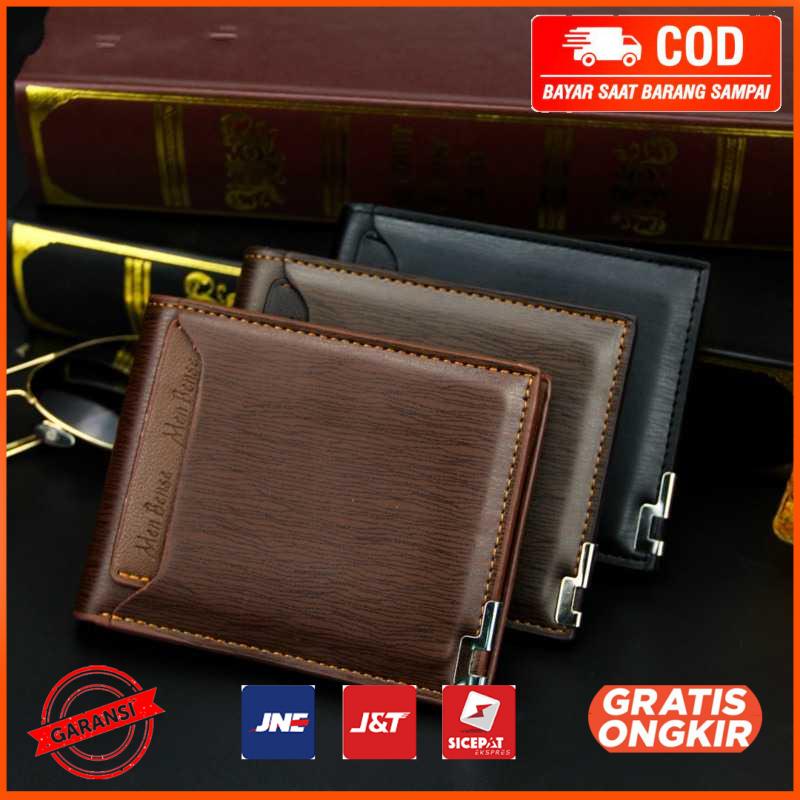 Dompet Pria Bahan Kulit Leather Wallet QB04