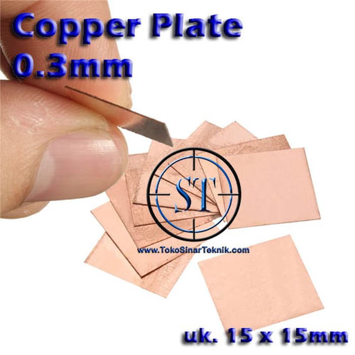 Thermal Pad Copper Tembaga Heatsink Radiator 15x15mm 0.3mm 0.5mm 0.8mm 1mm 2mm CPU GPU