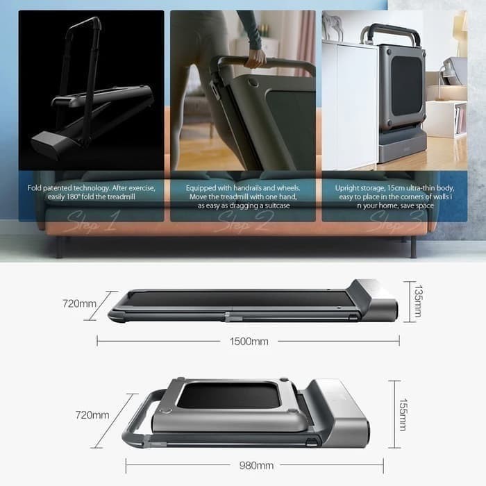 Kingsmith Walking Pad R1 PRO 2 in 1 Elektrik Treadmill - Alat Fitness Lari