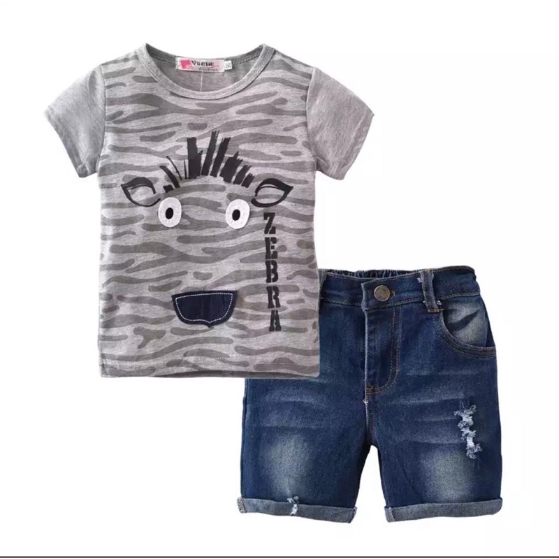 SETELAN JEANS ANAK LAKI-LAKI/OUTFIT ANAK TERBARU 1-5 TAHUN