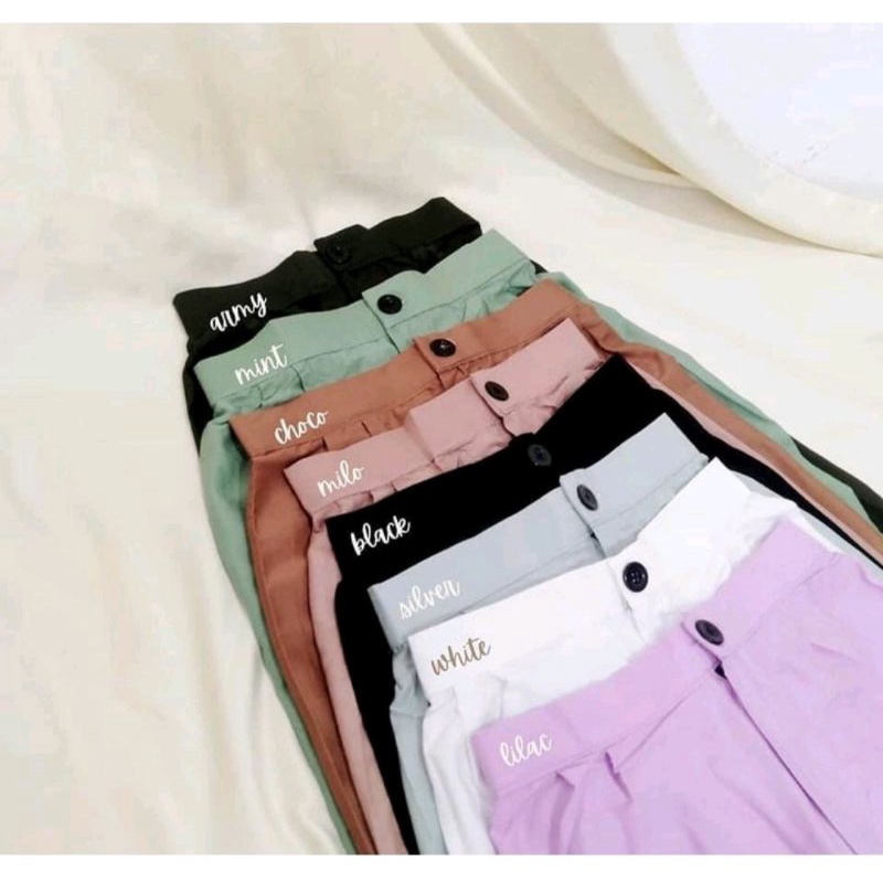 KULOT HW HIGHWAIST KANCING RESLETING RAYON PREMIUM