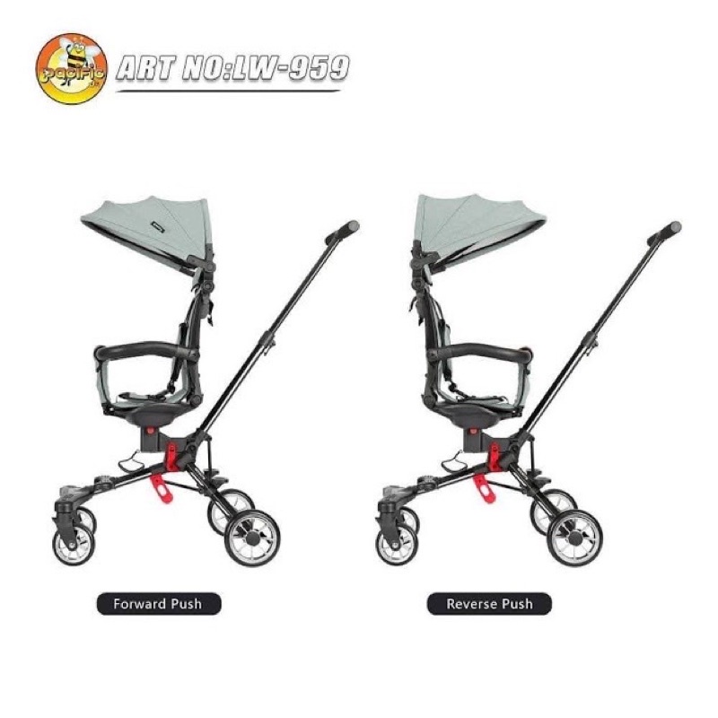 Baby Stroller Pacific LW 959 hadap depan belakang Kursi dorong bayi trike