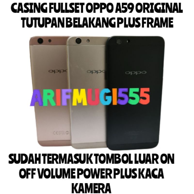 BACKDOOR PLUS FRAME CASING KESING HOUSING FULLSET OPPO A59 ORIGINAL