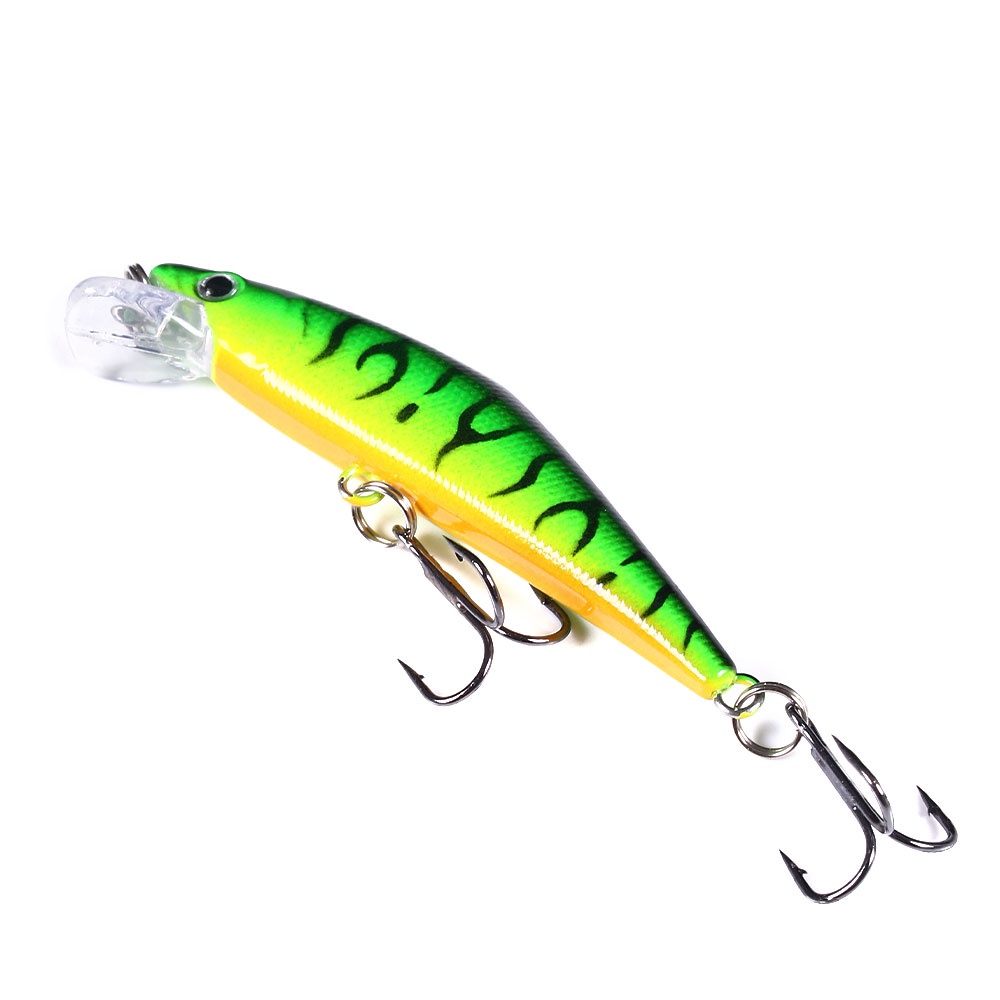 Hengjia 20Pcs Umpan Pancing Hard Bait Bentuk Ikan Imitasi Mata 3D 6.8cm 5.2g Dengan Kail Treble