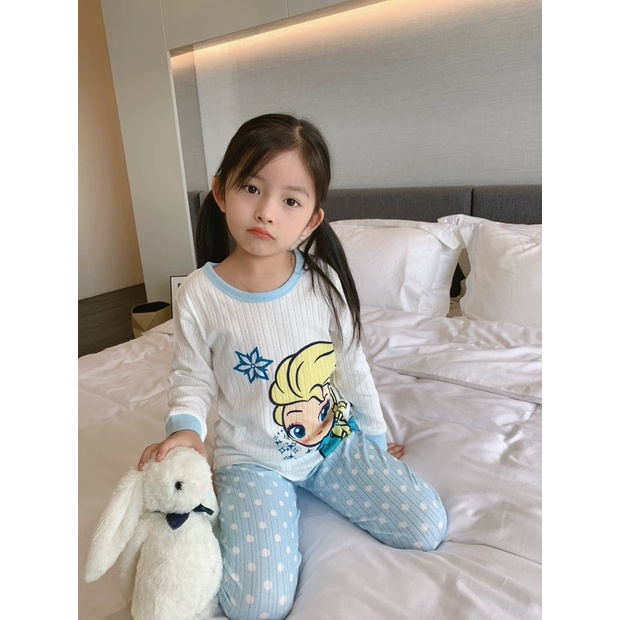 RM305 - Piyama Anak Impor Korea / Setelan Baju Tidur Anak  Perempuan Lucu / Baju Tidur Organik Anak 