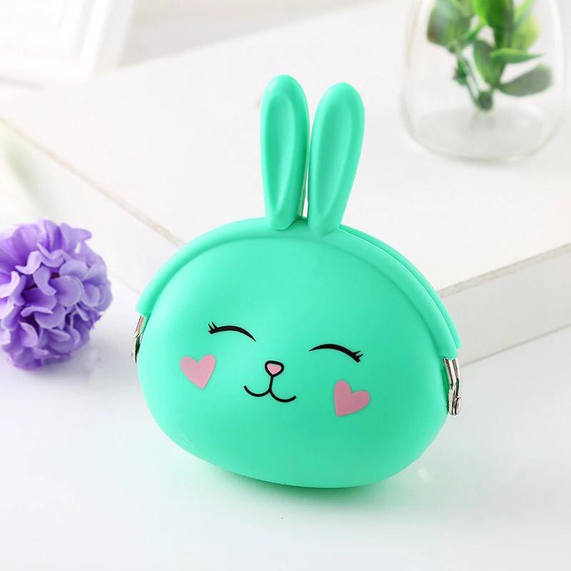 INDOMINI DOMPET KOIN SILIKON JELLY KARAKTER KELINCI BUNNY TEMPAT UANG COIN POUCH SERBAGUNA COD D028