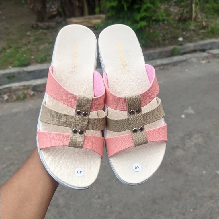 sandal flat wanita sendal wanita slop ringan sandal cewek NV SL1