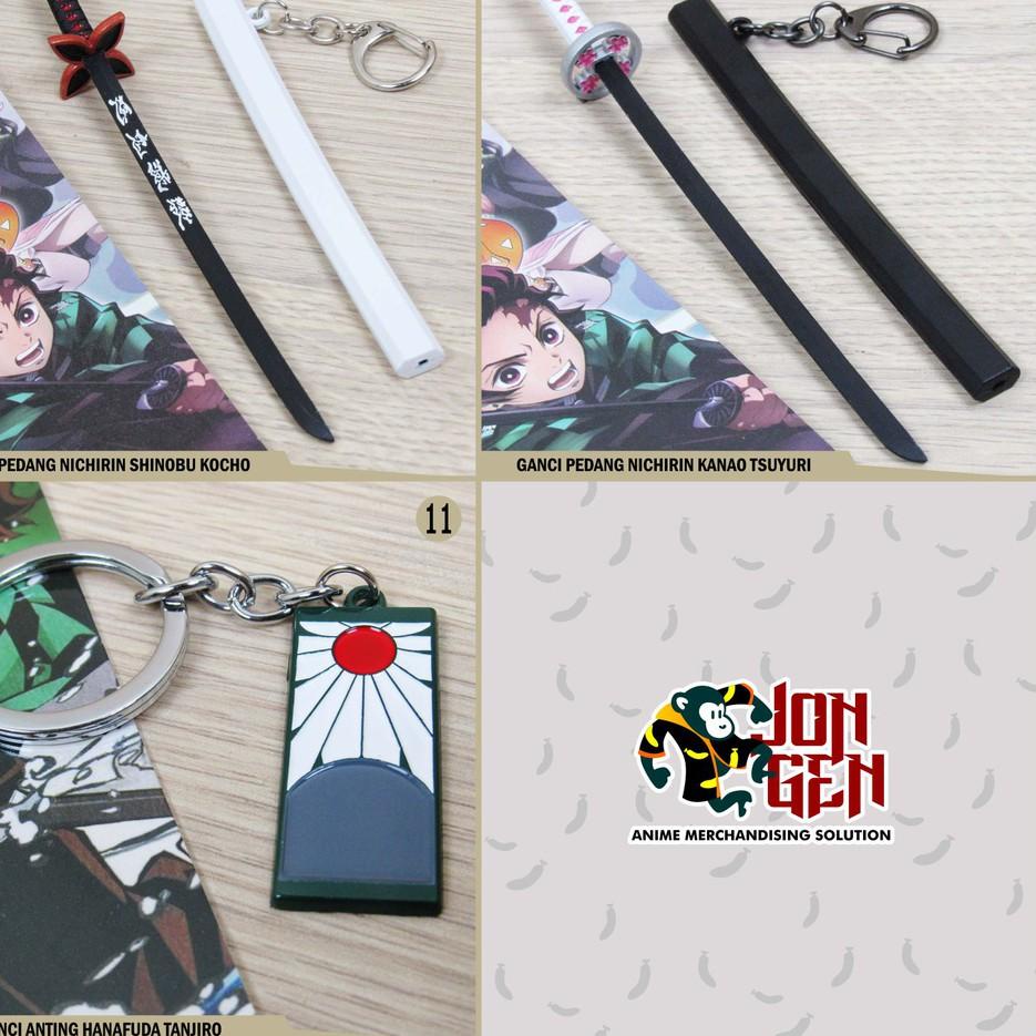❊ Gantungan Kunci Pedang Nichirin Tanjiro Practice Tanjiro Zenitsu Inosuke Giyu Sanemi Kanroji Tokit
