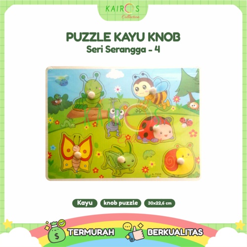 Puzzle Anak Kayu Knob Serangga