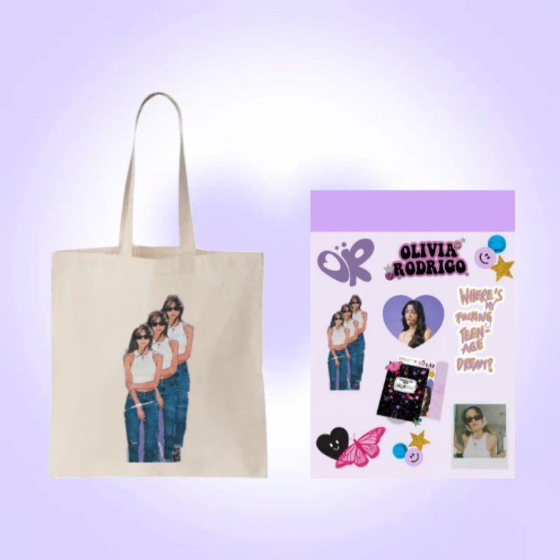 BUNDLE TOTEBAG + STICKER OLIVIA RODRIGO