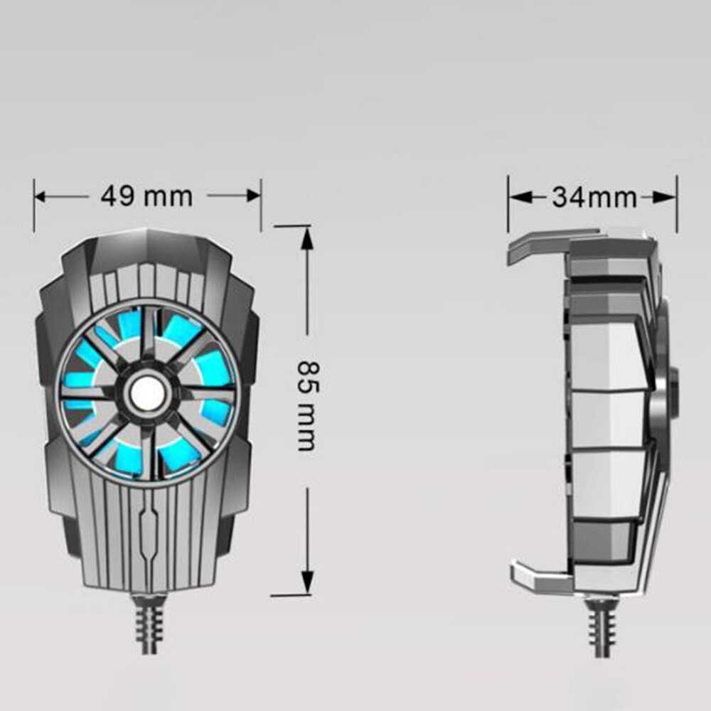 Smartphone Cooling Fan Kipas Pendingin Radiator Heat Sink / endingin Hp Handphone Untuk Game Gaming Iphone X9 Realme Oppo Redmi Android Fan Holder / Kipas Angin Hp Gaming Game Android Cooling Pad / Cooling Fan Fun Coler Cooler Smartphone Radiator Usb Ori