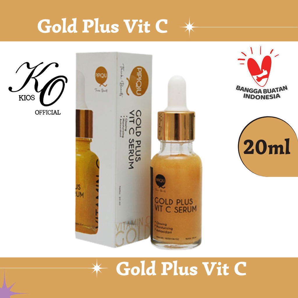 Serum Glowing pencerah Wajah Vit C / Gold Plus Vit C Glowing Serum Pipiqiu