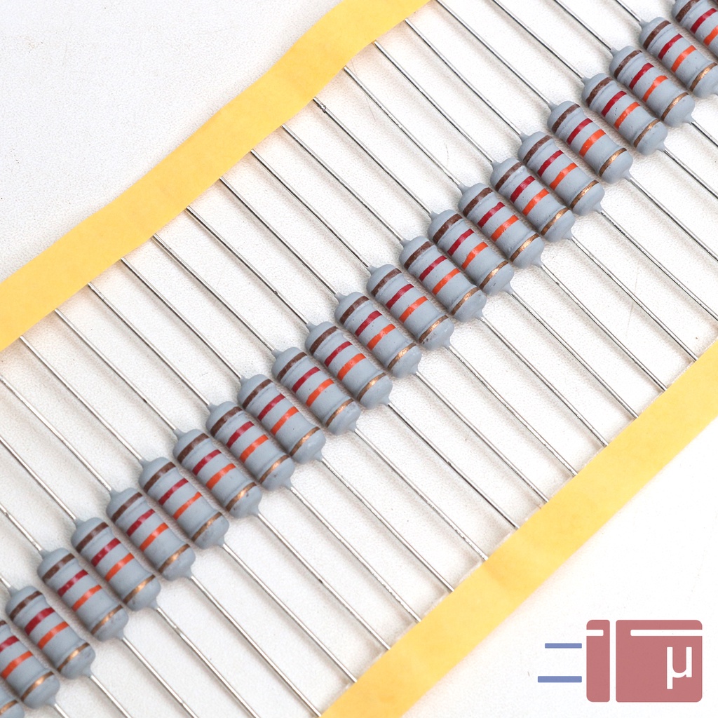 x10 Resistor 12K 1W Metal Oxide 5% Taiwan Kaki Tembaga