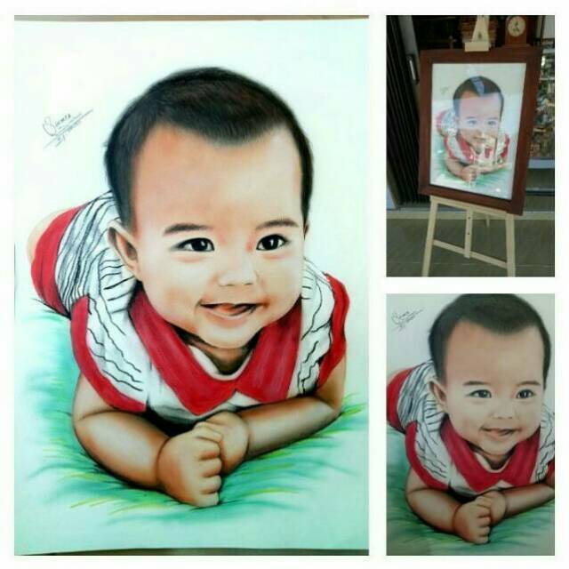 SKETSA WAJAH WARNA  (1 wajah)