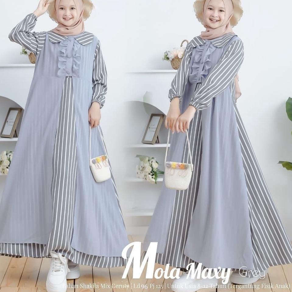 [KODE FWIE7] Mola Maxy Gamis Remaja Tanggung Anak Premium Trend Lebaran 2022