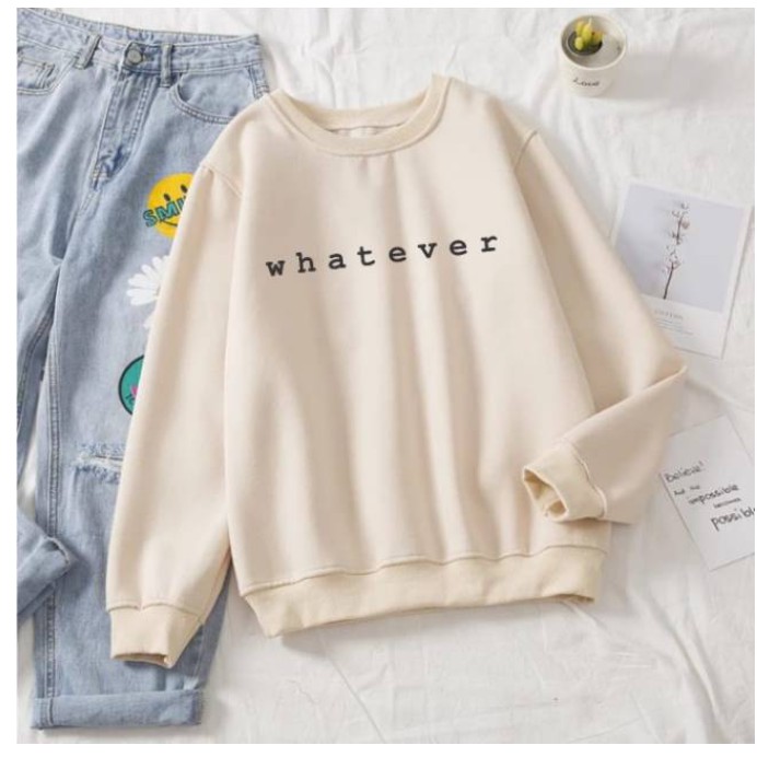 SWEATER UNISEX WHATEVER  TEBAL PREMIUM TERBARU,