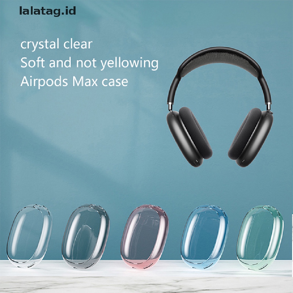 (lalatag) 2pcs / set Soft Case TPU Transparan Anti Gores Shockproof Cover Proteksi AirPods Max