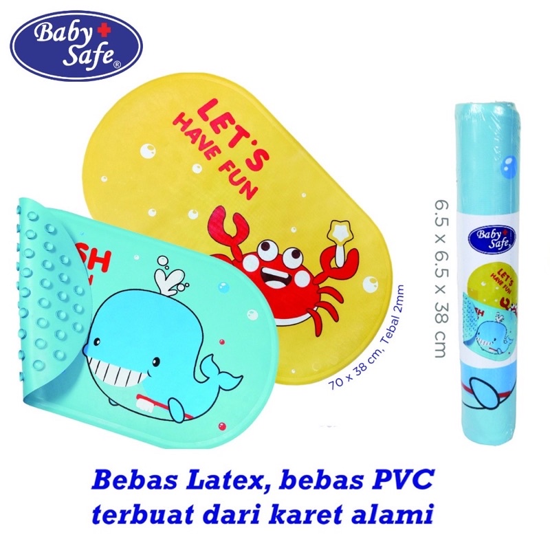 Baby Safe Rubber Mat Alas Mandi Karet Bayi Anak Anti Kepleset Slip Besar Keset Karet Mandi Kamar Mandi