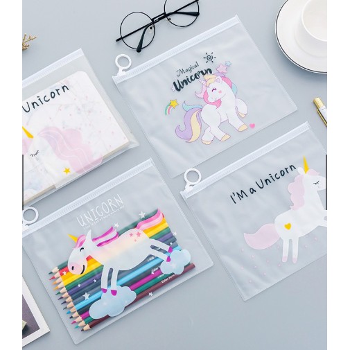 

S1 Unicorn and Panther A5 Stationery File Folder / Tempat Kosmetik / Tempat Pensil / Alat Tulis