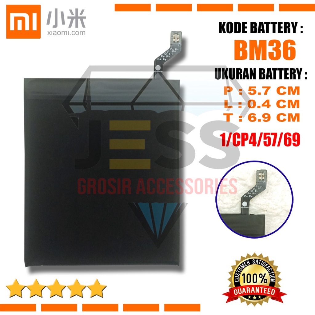 Baterai Battery Original Xiaomi BM36 &amp; BM-36 For Tipe HP Xiao mi 5s - Mi5S - 2015711