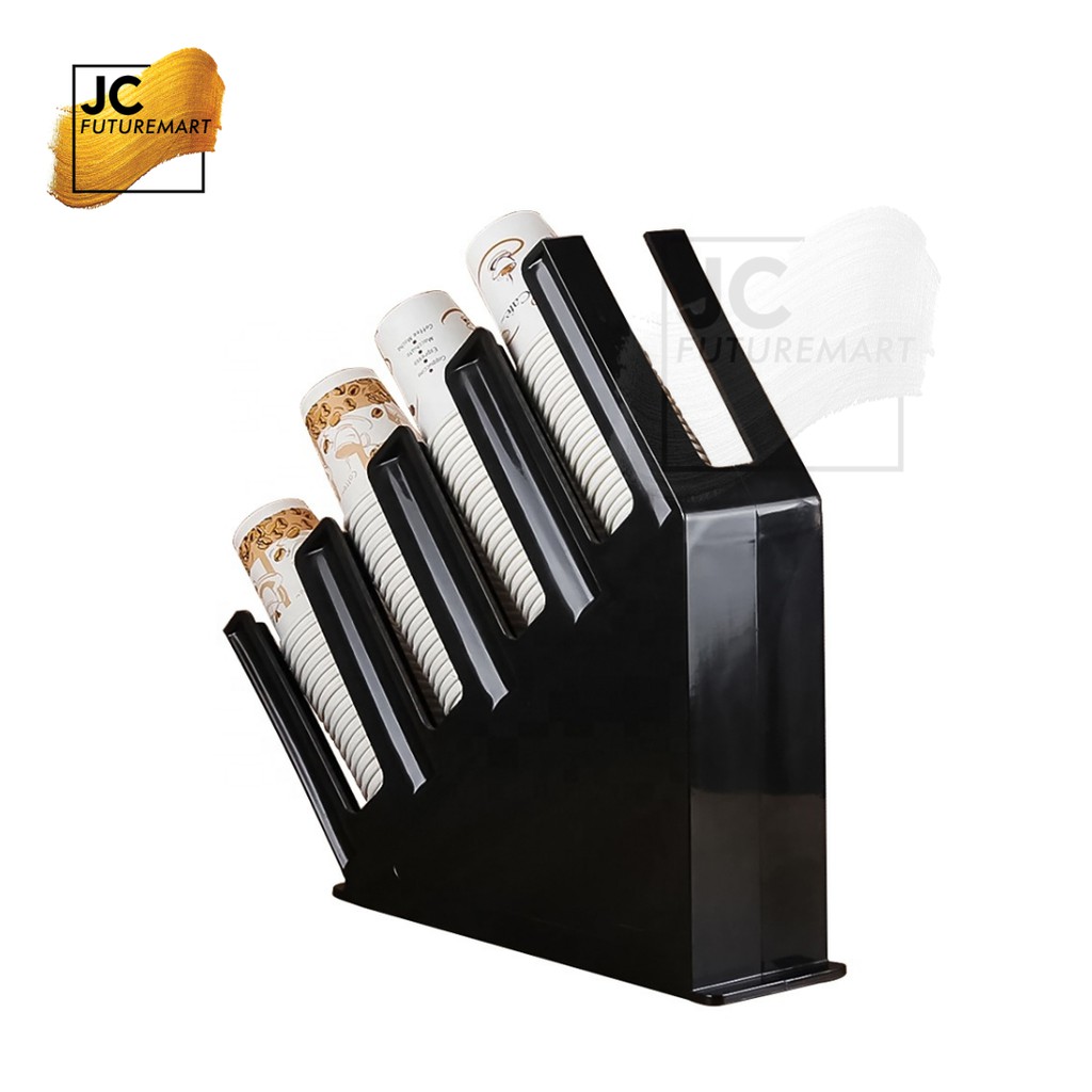 RAK RACK PAPER CUP KOPI ORGANIZER SINGLE BAR ISI 4 SLOT -CUP CONDIMENT