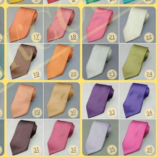 dasi hitam merah maron biru navy gold abu-abu hijau kuning orange peach bata dasi kantor pria polos