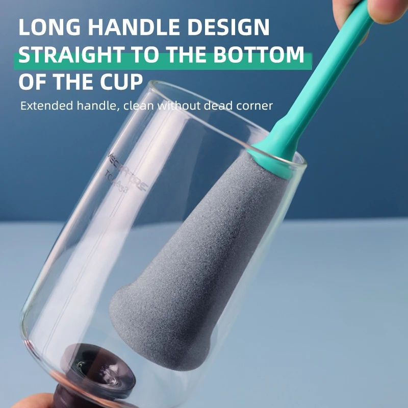 Sikat Spons Pembersih Botol Susu Bayi Dengan Gagang Panjang