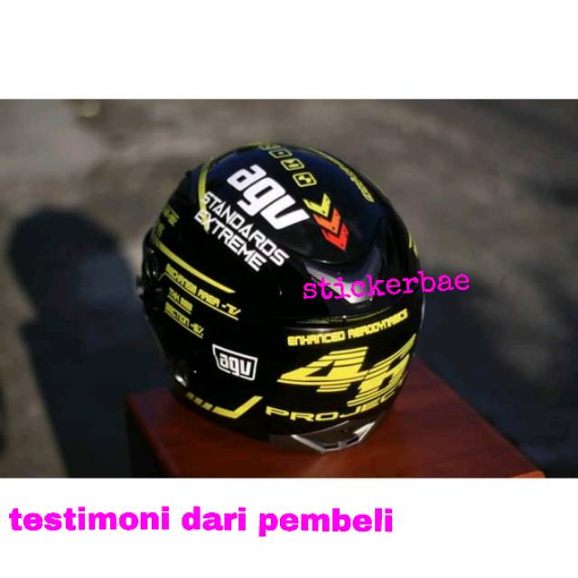 STICKER HELM 46 PROJECT CUTTING SET NYALA JIKA TERKENA CAHAYA