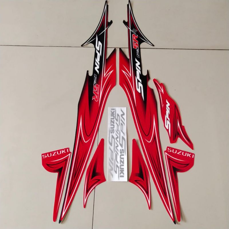 (BAYAR DI TEMPAT) Striping Spin 125 SR 2008 striping Lis Decal stiker standar ori Spin 125sr 2008 me