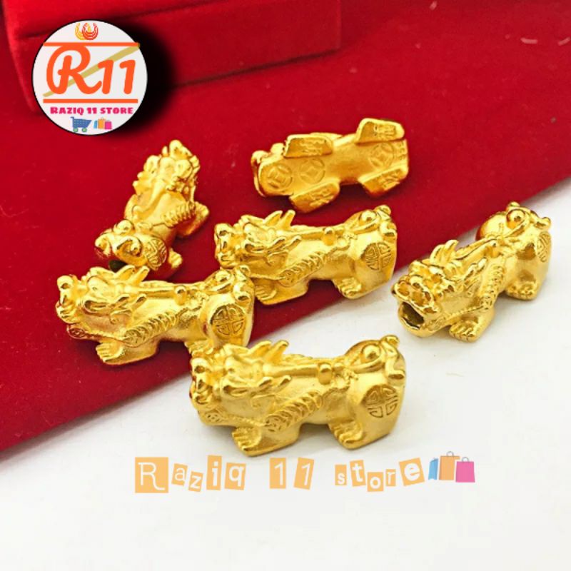 Charm Xuping Pixiu Naga Keberuntungan Untuk Bahan Liontin Gelang Batu