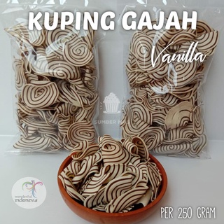 KUPING GAJAH/KERIPIK KUE KUPING GAJAH TERLARIS RASA VANILA 250 GR