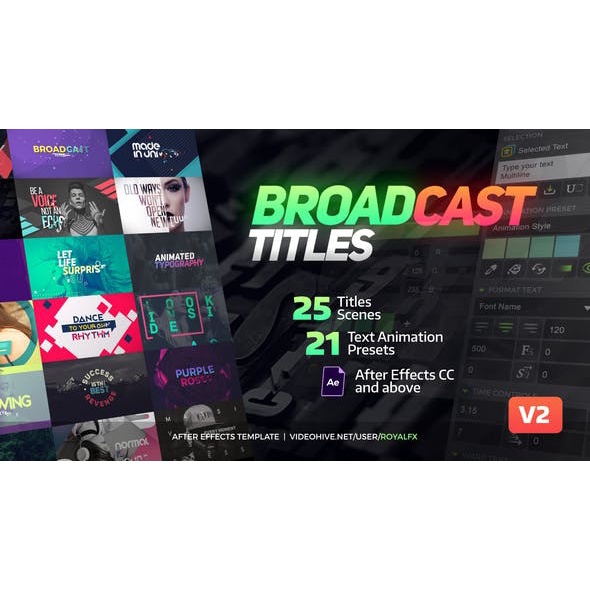 Typex Broadcast Pack v2 After Effects Extension