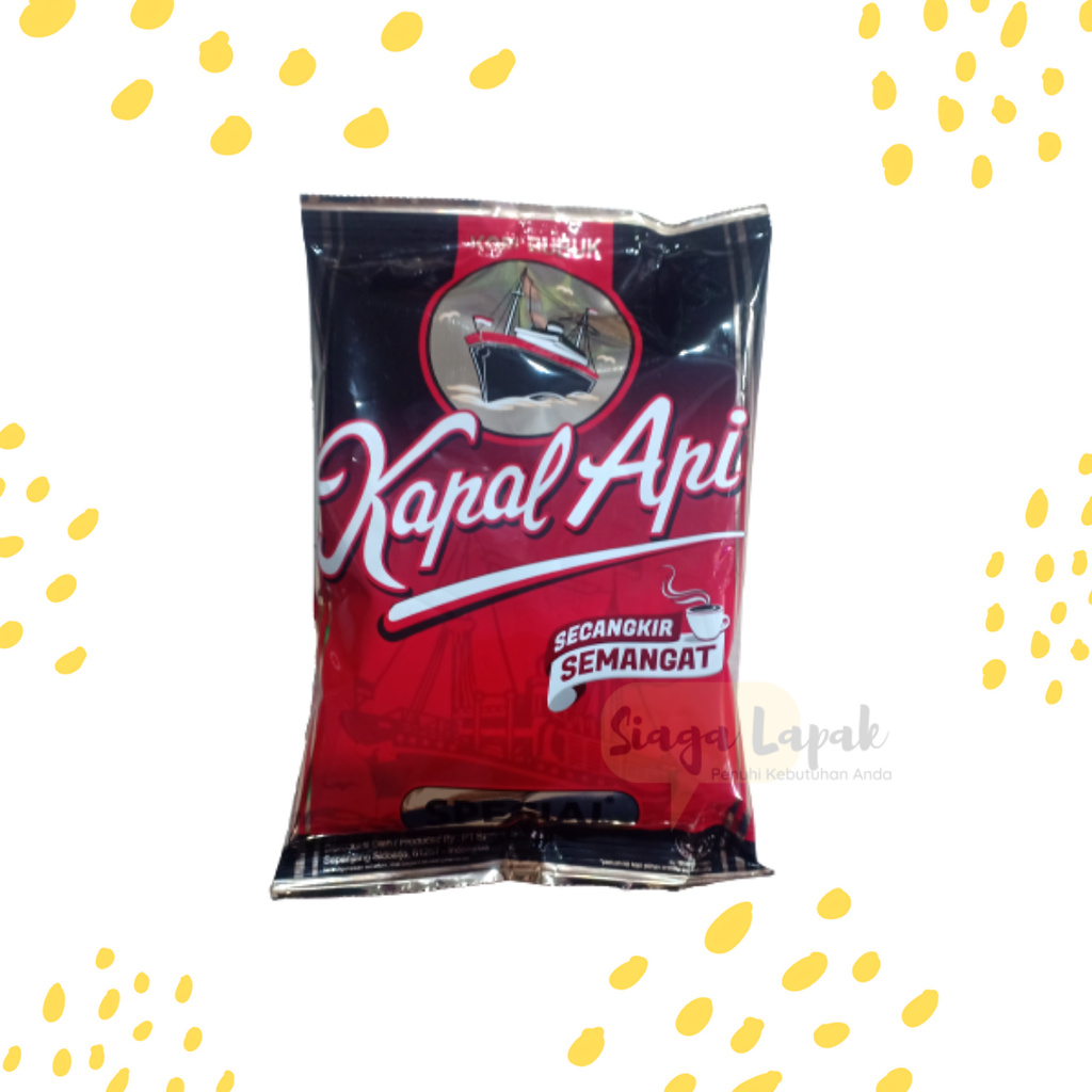 Kapal Api Special Merah 165 gr - Kopi Hitam Bubuk Asli