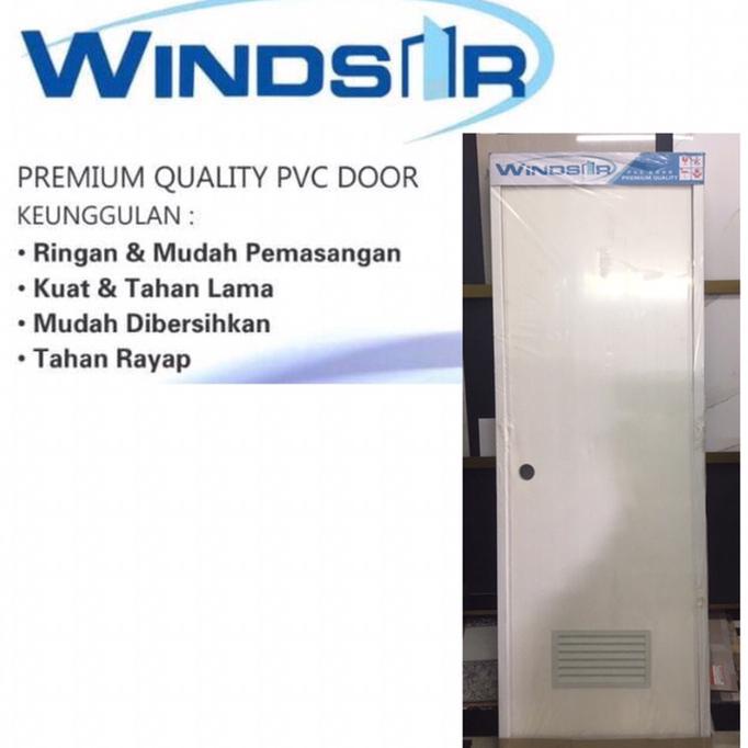 Pintu PVC / Pintu Kamar Mandi - Polos Handle Plastik