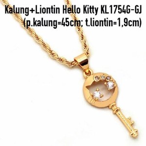 Kalung Liontin Hello Kitty Perhiasan Lapis Emas Asesoris Wanita KL1754