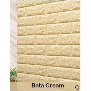 Terlaris!! Wallpaper Dinding Foam 3D Motif  Wall Sticker Motif Batu Bata 77x70cm Dekorasi Rumah