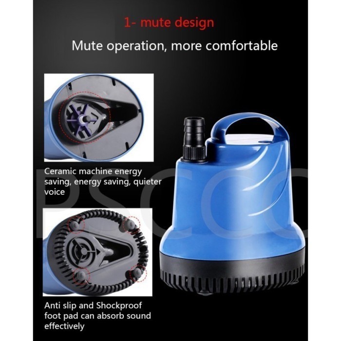 SUNSUN JGP-1500L Pompa Celup Kolam Aquarium 20Watt 1500L/h Low watt Submersible Water Pump