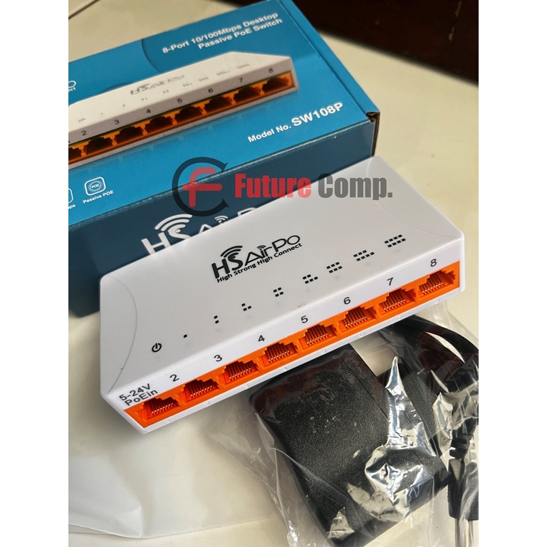 HsAirpo SW108P 8port Switch hub 10/100Mbps