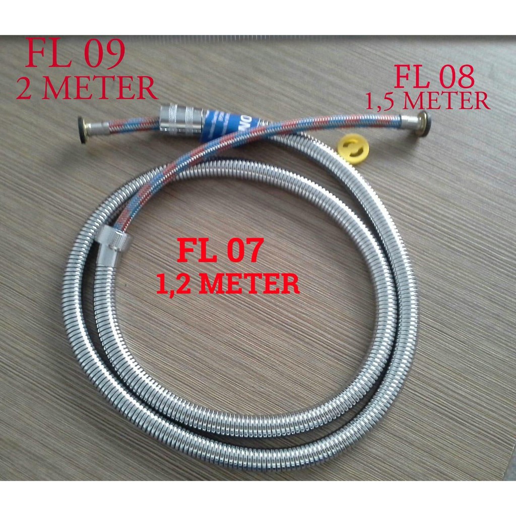 Selang Shower Fleksibel Stainless 120cm FL7-Hose Flexible per 1.2 meter closet mandi kloset shower high pressure