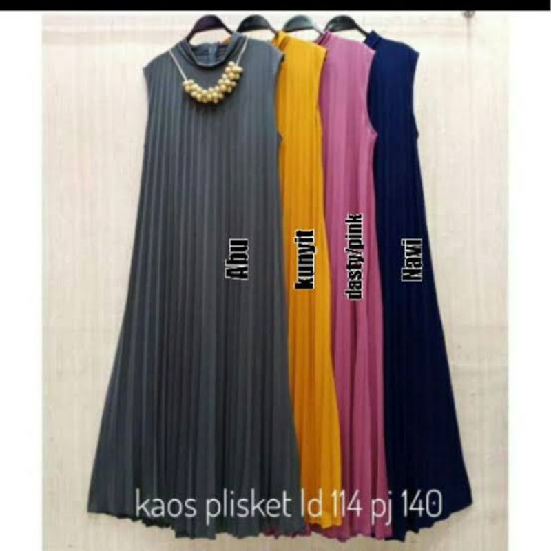 gamis long dress tanpa lengan/gamis long dress daisha