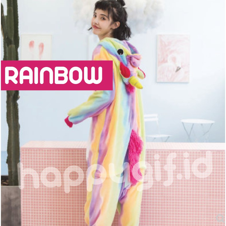 ONESIE UNICORN NEW STAR COSMIC AURORA KARAKTER PIYAMA KOSTUM COSPLAY DEWASA