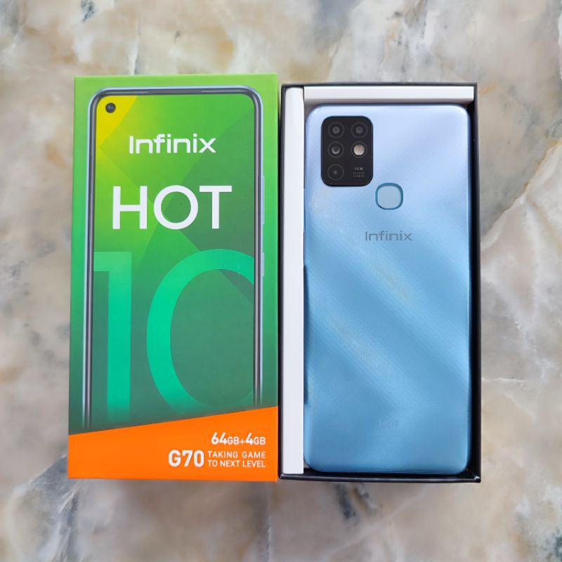 Infinix Hot 10 4/64 ram 4 internal 64 Gb seken mulus
