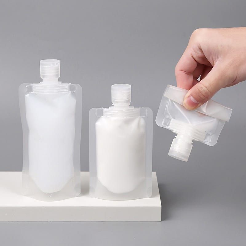 Dispenser travel pouch POLOS 30/50/100ml botol refill sabun travelling toiletries kit mini funnel