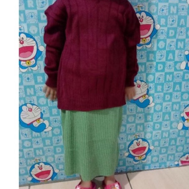 Rok span rajut anak/fashion anak kekinian 2-6-8th