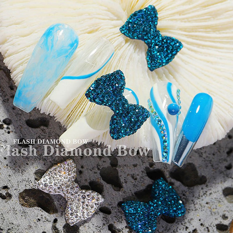 Siy Ornamen Pita 3d Bahan Alloy Hias Berlian Imitasi Untuk Dekorasi Nail Art Diy