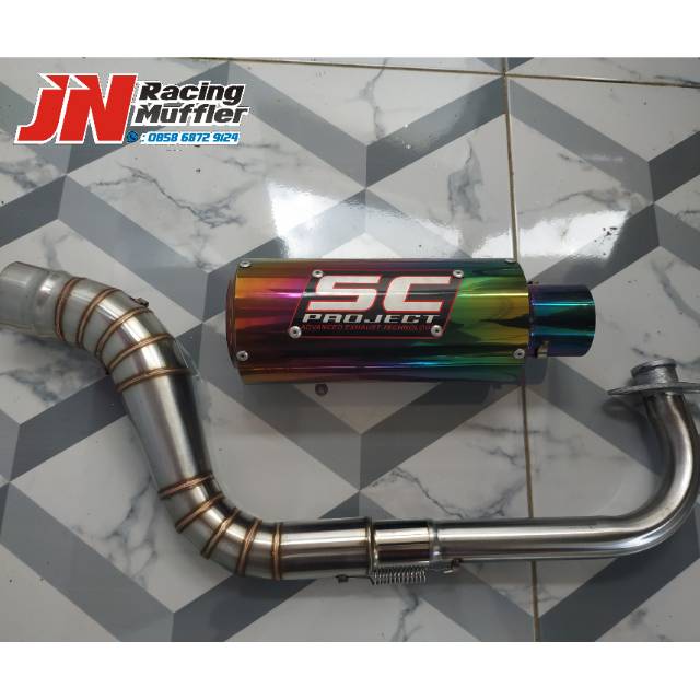 Knalpot SC project pelangi all matic vario mio beat scopi nmax pck vario aerox