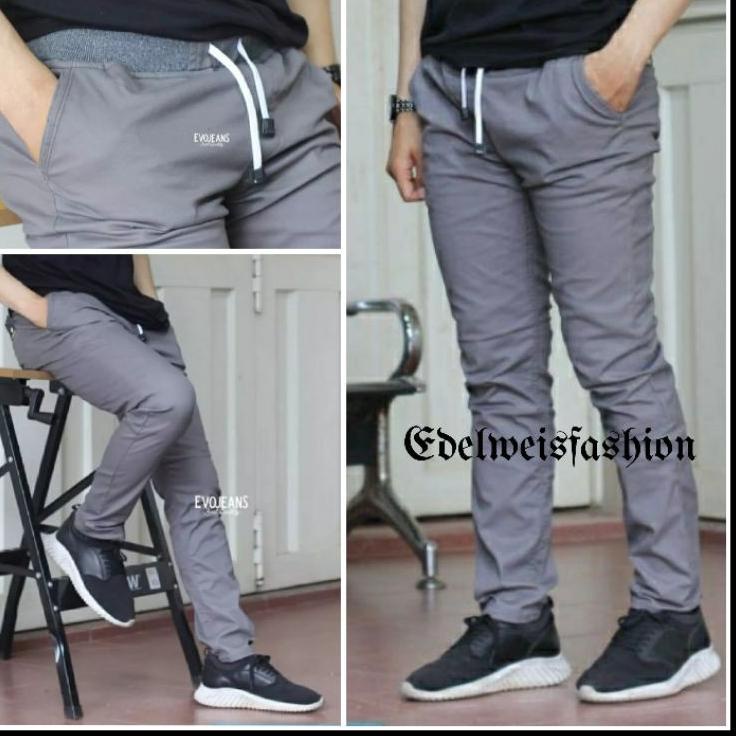 [SBN. 041] CELANA Pria SLIMFIT Panjang chino KERJA HARIAN HITAM MOCCA ABU GREY KREAM CREAM Sz 27 - 3