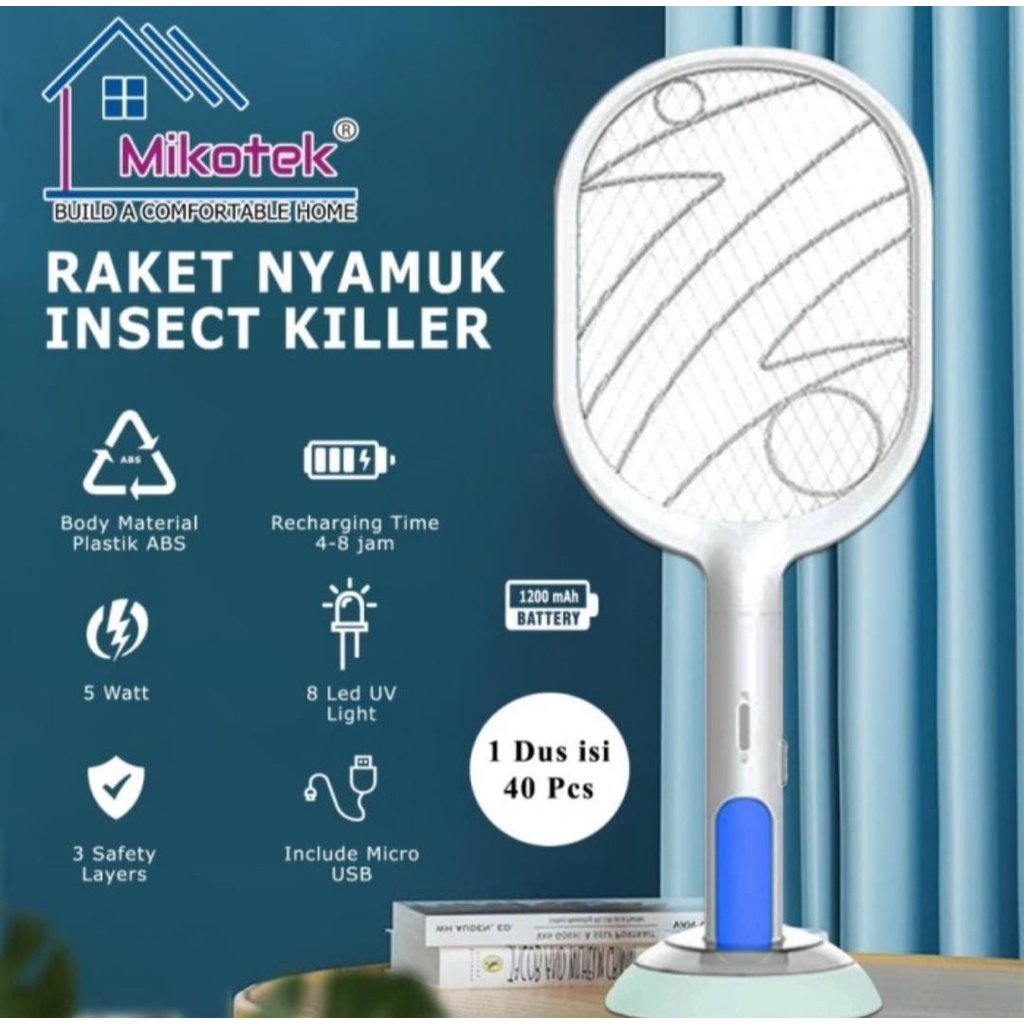 Raket Nyamuk Recharge/Raket Nyamuk Cas/RAKET NYAMUK 2in1 MultiFungsi