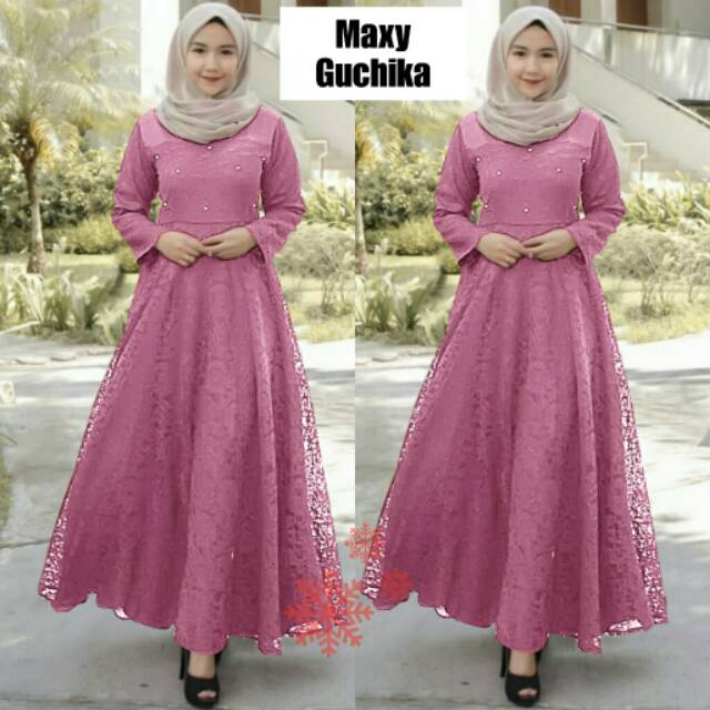 XC - Maxi Guchika Talita / Maxi Brukat Wanita / Maxi Ngetrend / Maxi Muslim